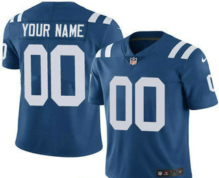 Men's Indianapolis Colts Custom Vapor Untouchable Royal Blue Team Color NFL Nike Limited Jersey