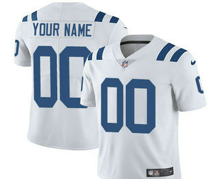 Men's Indianapolis Colts Custom Vapor Untouchable White Road NFL Nike Limited Jersey
