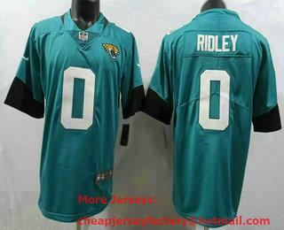 Men's Jacksonville Jaguars #0 Calvin Ridley 2023 Green Vapor Untouchable Limited Stitched Jersey