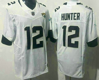 Men's Jacksonville Jaguars #12 Travis Hunter Limited White FUSE Vapor Jersey