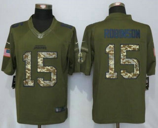Men's Jacksonville Jaguars #15 Allen Robinson Green Salute to Service NFL Nike Limited Jersey