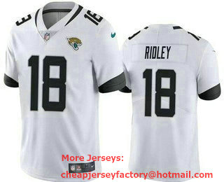 Men's Jacksonville Jaguars #18 Calvin Ridley Limited White Vapor Jersey