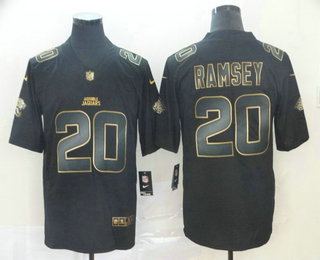 Men's Jacksonville Jaguars #20 Jalen Ramsey Black Gold 2019 Vapor Untouchable Stitched NFL Nike Limited Jersey