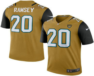 Men's Jacksonville Jaguars #20 Jalen Ramsey Nike Gold Color Rush Legend Jersey