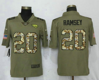 Men's Jacksonville Jaguars #20 Jalen Ramsey Olive With Camo 2017 Salute To Service Stitched NFL Nike Limited Jersey