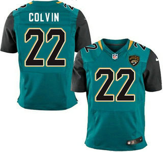 Men's Jacksonville Jaguars #22 Aaron Colvin Teal Green Alternate NFL Nike Elite Jersey