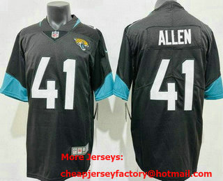 Men's Jacksonville Jaguars #41 Josh Allen Limited Black Vapor Jersey