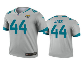 Men's Jacksonville Jaguars #44 Myles Jack Silver Inverted Legend Jersey