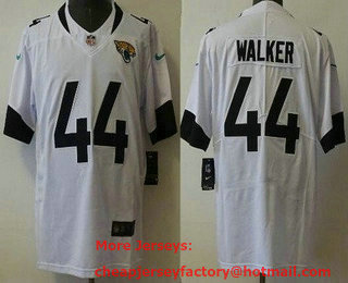 Men's Jacksonville Jaguars #44 Travon Walker 2022 White Vapor Untouchable Limited Stitched Jersey