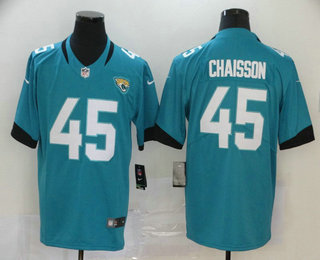 Men's Jacksonville Jaguars #45 K'Lavon Chaisson Teal Blue New 2020 Vapor Untouchable Stitched NFL Nike Limited Jersey