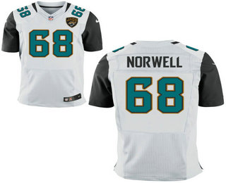 Men's Jacksonville Jaguars #68 Andrew Norwell White Road Stitched NFL Nike Elite Jersey