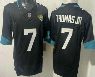 Men's Jacksonville Jaguars #7 Brian Thomas Jr Limited Black FUSE Vapor Jersey
