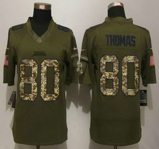 Men's Jacksonville Jaguars #80 Julius Thomas Green Salute to Service 2015 NFL Nike Limited Jersey