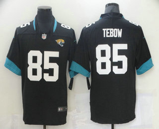 Men's Jacksonville Jaguars #85 Tim Tebow Black 2021 Vapor Untouchable Stitched NFL Nike Limited Jersey