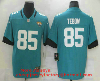 Men's Jacksonville Jaguars #85 Tim Tebow Blue 2021 Vapor Untouchable Stitched NFL Nike Limited Jersey