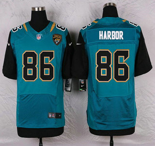 Men's Jacksonville Jaguars #86 Clay Harbor Teal Green Alternate NFL Nike Elite Jersey