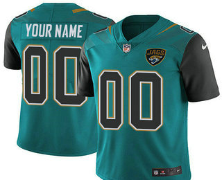 Men's Jacksonville Jaguars Custom Vapor Untouchable Teal Green Team Color NFL Nike Limited Jersey