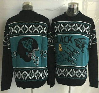 Men's Jacksonville Jaguars Green With Black NFL Sweater