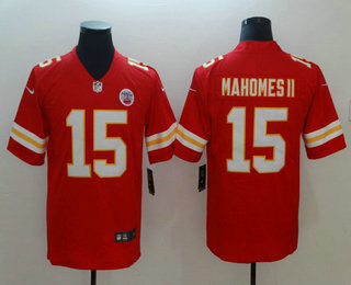 Men's Kansas City Chiefs #15 Patrick Mahomes II Red 2018 Vapor Untouchable Stitched NFL Nike Limited Jersey