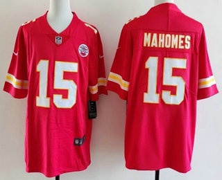 Men's Kansas City Chiefs #15 Patrick Mahomes Limited Red Vapor Jersey