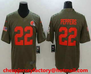 Men's Kansas City Chiefs #22 Marcus Peters Olive 2017 Salute To Service Stitched NFL Nike Limited Jersey