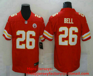Men's Kansas City Chiefs #26 LeVeon Bell Red 2020 Vapor Untouchable Stitched NFL Nike Limited Jersey