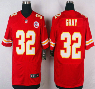 Men's Kansas City Chiefs #32 Cyrus Gray Red Team Color NFL Nike Elite Jersey