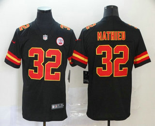 Men's Kansas City Chiefs #32 Tyrann Mathieu Black 2017 Vapor Untouchable Stitched NFL Nike Limited Jersey
