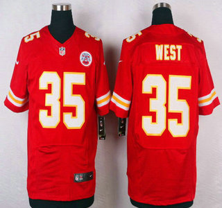 Men's Kansas City Chiefs #35 Charcandrick West Red Team Color NFL Nike Elite Jersey