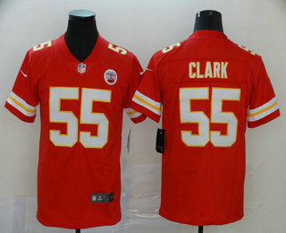 Men's Kansas City Chiefs #55 Frank Clark Red 2017 Vapor Untouchable Stitched NFL Nike Limited Jersey