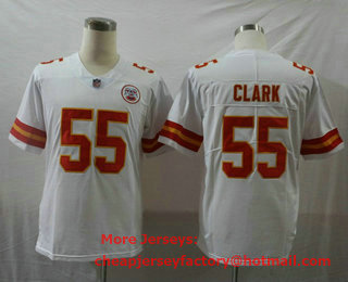 Men's Kansas City Chiefs #55 Frank Clark White 2017 Vapor Untouchable Stitched NFL Nike Limited Jersey