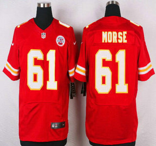 Men's Kansas City Chiefs #61 Mitch Morse Red Team Color NFL Nike Elite Jersey