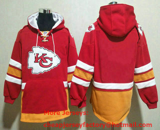 Men's Kansas City Chiefs Blank NEW Red Pocket Stitched NFL Pullover Hoodie
