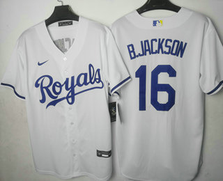 Men's Kansas City Royals #16 Andrew Benintendi White Cool Base Stitched MLB Jersey