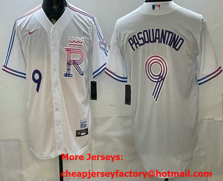 Men's Kansas City Royals #9 Vinnie Pasquantino White 2026 City Connect Stadium Jersey