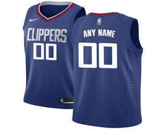 Men's LA Clippers Nike Blue Swingman Custom Jersey - Icon Edition