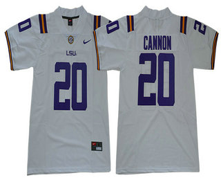 Men's LSU Tigers #20 Billy Cannon White 2017 Vapor Untouchable Stitched Nike NCAA Jersey