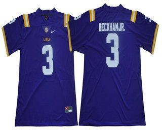 Men's LSU Tigers #3 Odell Beckham Jr. Vapor Limited Purple College Football Stitched NCAA Jersey