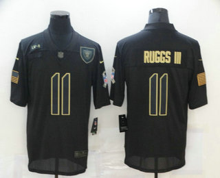 Men's Las Vegas Raiders #11 Henry Ruggs III Black 2020 Salute To Service Stitched NFL Nike Limited Jersey