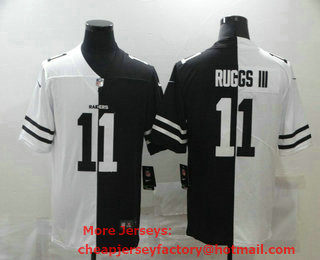 Men's Las Vegas Raiders #11 Henry Ruggs III White Black Peaceful Coexisting 2020 Vapor Untouchable Stitched NFL Nike Limited Jersey