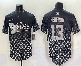 Men's Las Vegas Raiders #13 Hunter Renfrow Black Limited Stitched Baseball Jersey