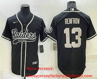 Men's Las Vegas Raiders #13 Hunter Renfrow Black Stitched MLB Cool Base Nike Baseball Jersey