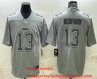 Men's Las Vegas Raiders #13 Hunter Renfrow Grey Atmosphere Fashion Stitched Jersey