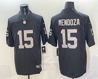 Men's Las Vegas Raiders #15 Fernando Mendoza Limited Black Vapor Jersey