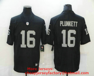 Men's Las Vegas Raiders #16 Jim Plunkett Black 2017 Vapor Untouchable Stitched NFL Nike Limited Jersey