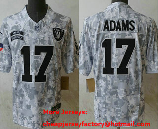 Men's Las Vegas Raiders #17 Davante Adams Arctic Camo 2024 FUSE Salute to Service Limited Stitched Jersey