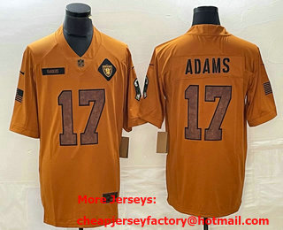 Men's Las Vegas Raiders #17 Davante Adams Brown 2023 Salute To Service Limited Stitched Jersey