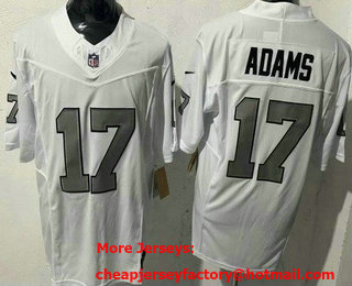 Men's Las Vegas Raiders #17 Davante Adams Limited White Alternate FUSE Vapor Jersey