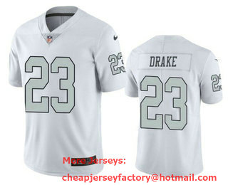 Men's Las Vegas Raiders #23 Kenyan Drake White 2021 Color Rush Stitched NFL Nike Limited Jersey