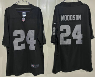 Men's Las Vegas Raiders #24 Charles Woodson Limited Black Vapor Jersey